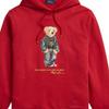 Polo Ralph Lauren SS22 Cartoon Bear Print Hooded Long Sleeve Pullover Sweatshirt Men Sweatshirt Red MNPOKNI16821852