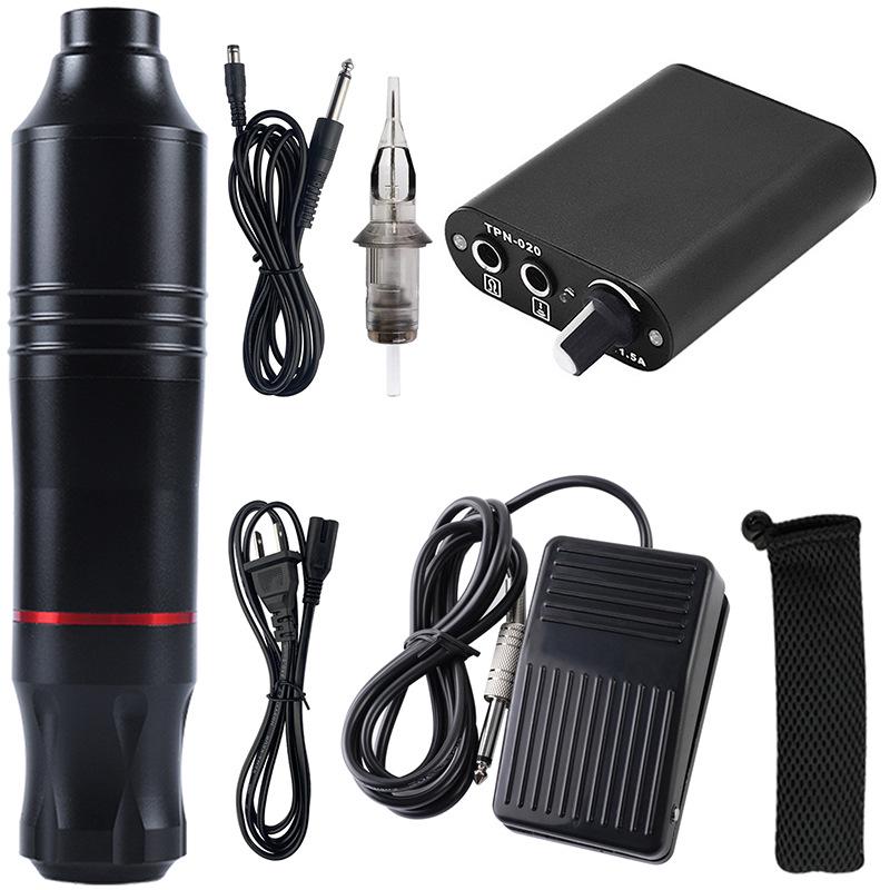 

Набор тату-ручек Lishin A5 - Моторизованный набор для практики татуировки European Standard чёрный