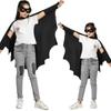Black Cloak Bat Wing Cape Trick or Treat Bat Cosplay Costume Children's Party Costume  Stage Wear