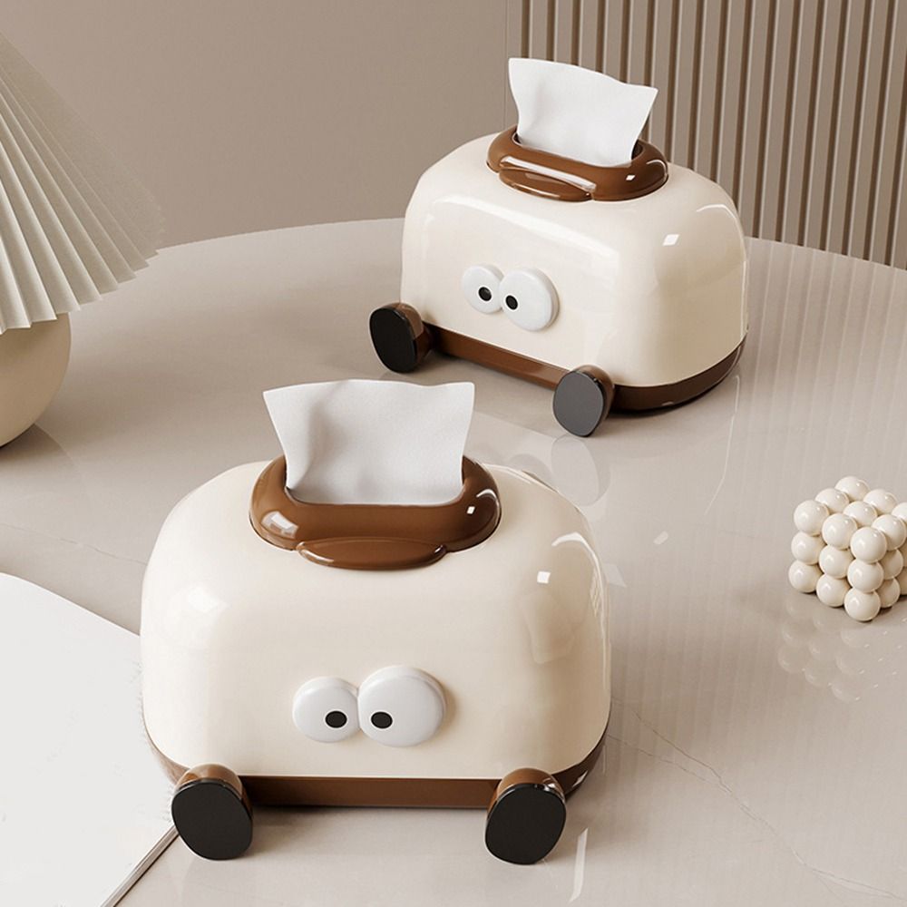 

Декоративная мультяшная коробка для салфеток, пластиковый диспенсер для салфеток, милый держатель для салфеток для дома бежевый