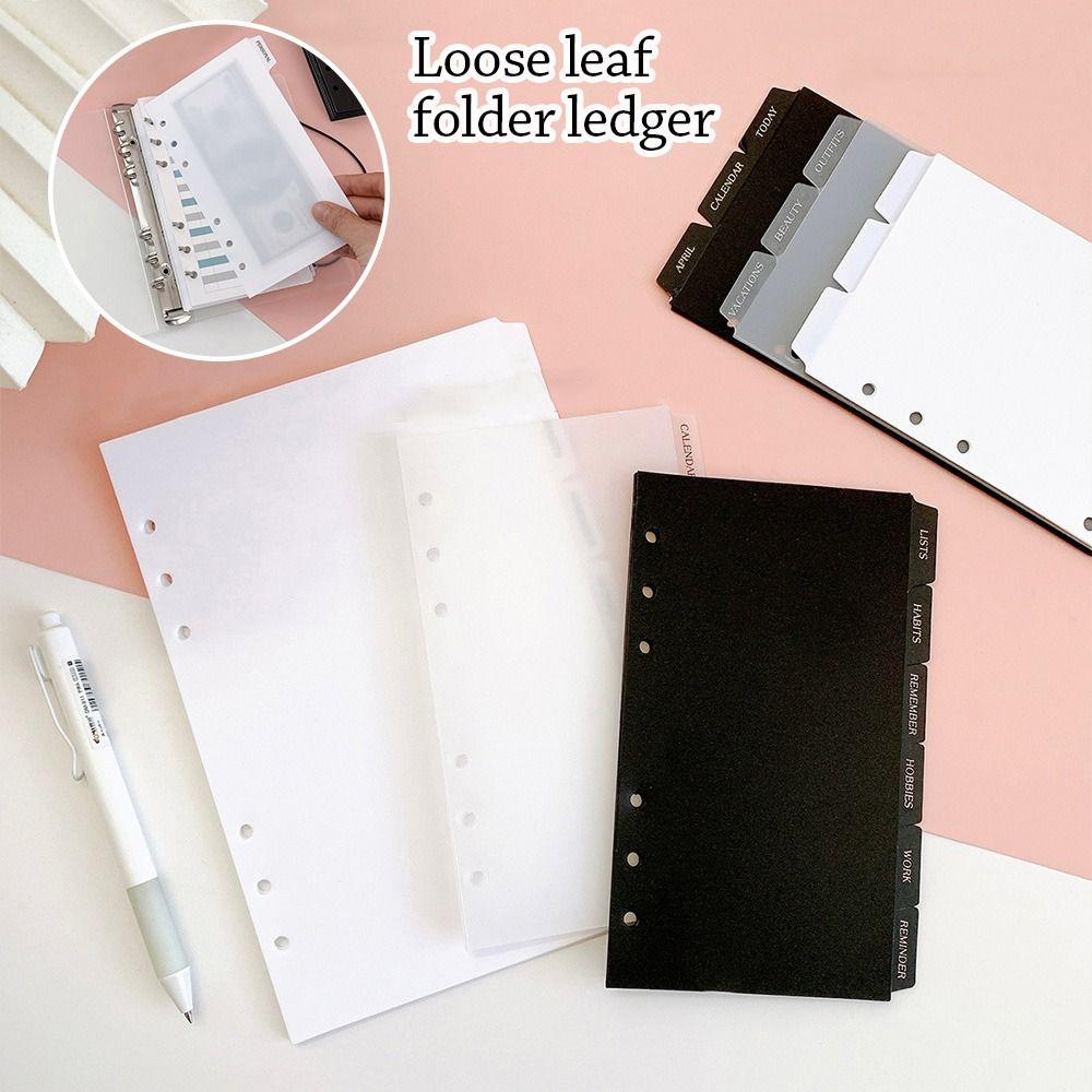 A5 A6 Page Classification Separator Page Notebook Loose-leaf Book Partition Accessories