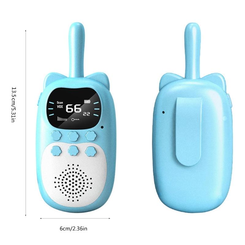 USB Rechargeable Walkie Talkie for Kids Outdoor Adventure Electronic Walkie Talkie Toy Cartoon Walkie Talkie for Camping