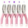 1pc Cute Metal Handheld Paper Punch Scrapbooking Clothes Single Hole Punches Star Heart Circle Hole Diy Craft Shape Cutter