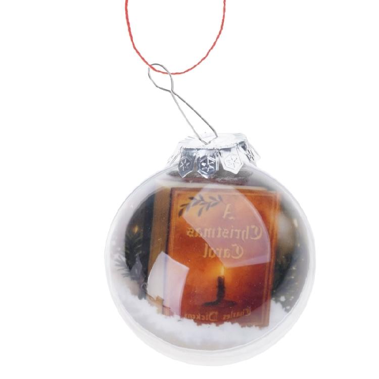 Festival Mini Book Shape Christmas Ornament Feature Holiday Carols Portable Shatters Proof Design For Indoor Decorations