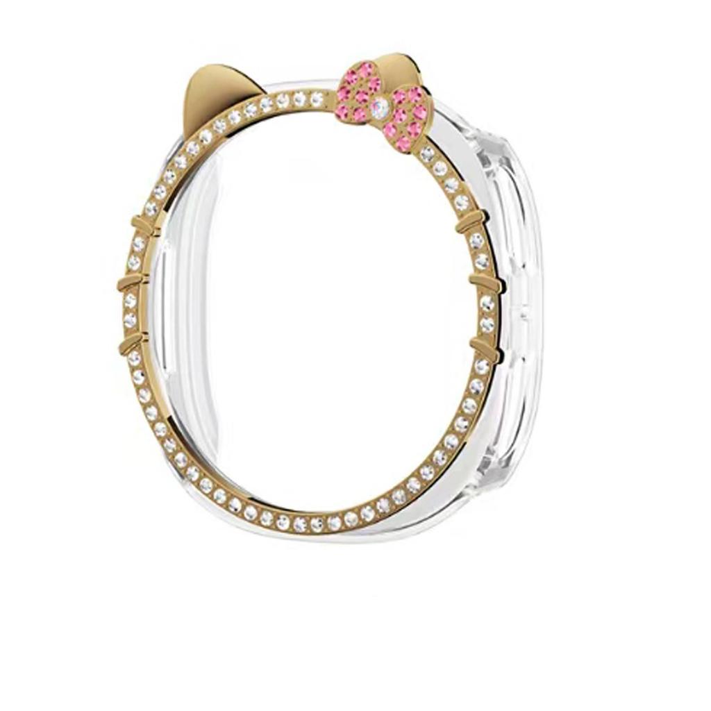 PC Case for Samsung Galaxy Watch 8 40mm 44mm Cute KITTY CAT Diamond Protector Watches Accessories Woman Galaxy Watch8 Cover