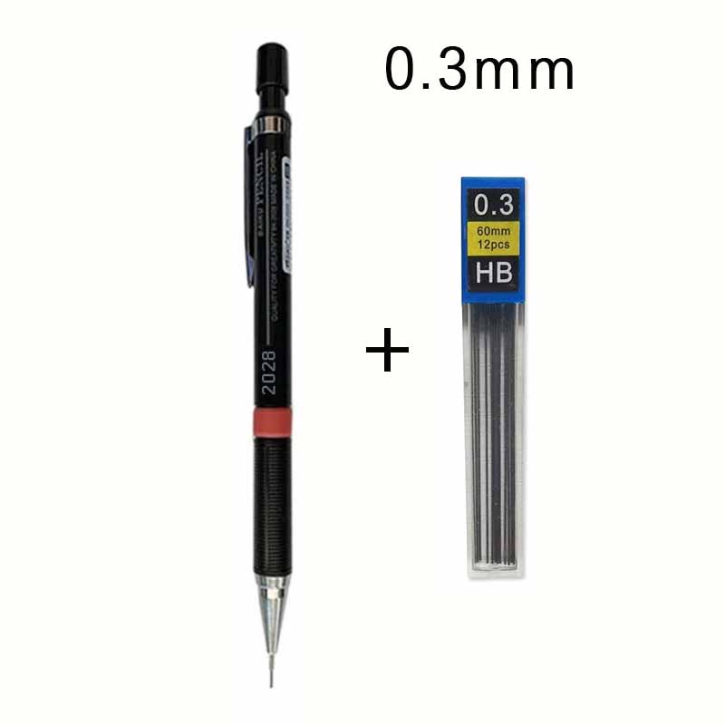 0.3/0.5/0.7/0.9mm Professional Drafting Pencil+Pencil Lead Set Mechanical Pencils for Art Sketching Technical Drawing & Students