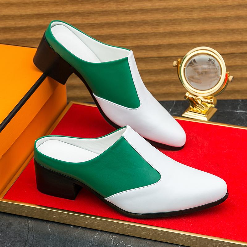 Summer Men Half Slippers Mixed Colors Shoes Male Slip On Casual Mules Moccasins Breathable Penny Loafers Zapatos Hombre