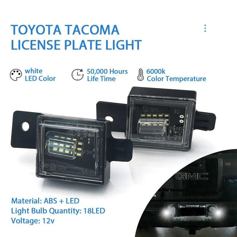 LED Car License Plate Lights For Chevrolet Colorado Silverado GMC Canyon Sierra 1500 2500HD 3500HD Pickup Truck Accessories