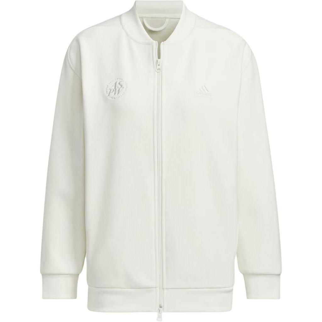 Adidas Lounge Bonded Warm Logo Sports Casual Long Sleeve Jacket Women Jackets Han-Jade-White JJ3546