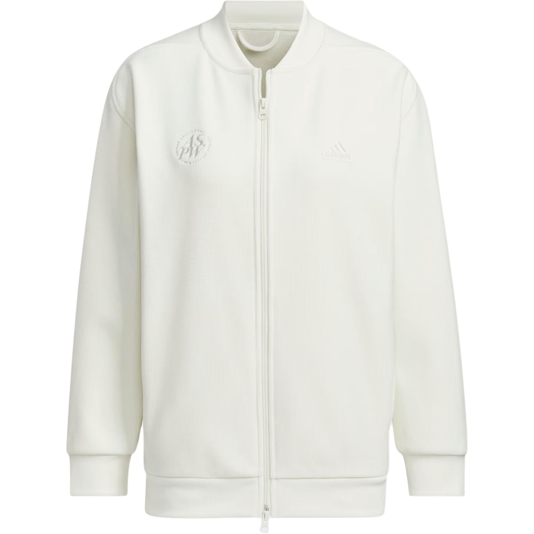 

Adidas Lounge Bonded Warm Logo Sports Casual Long Sleeve Jacket Women jackets Han-Jade-White JJ3546 XL