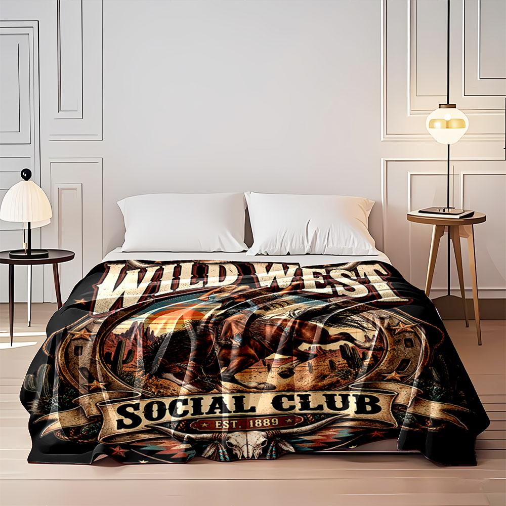 Wild West Rodeo Blanket for all seasons blanket lunch break throw gift