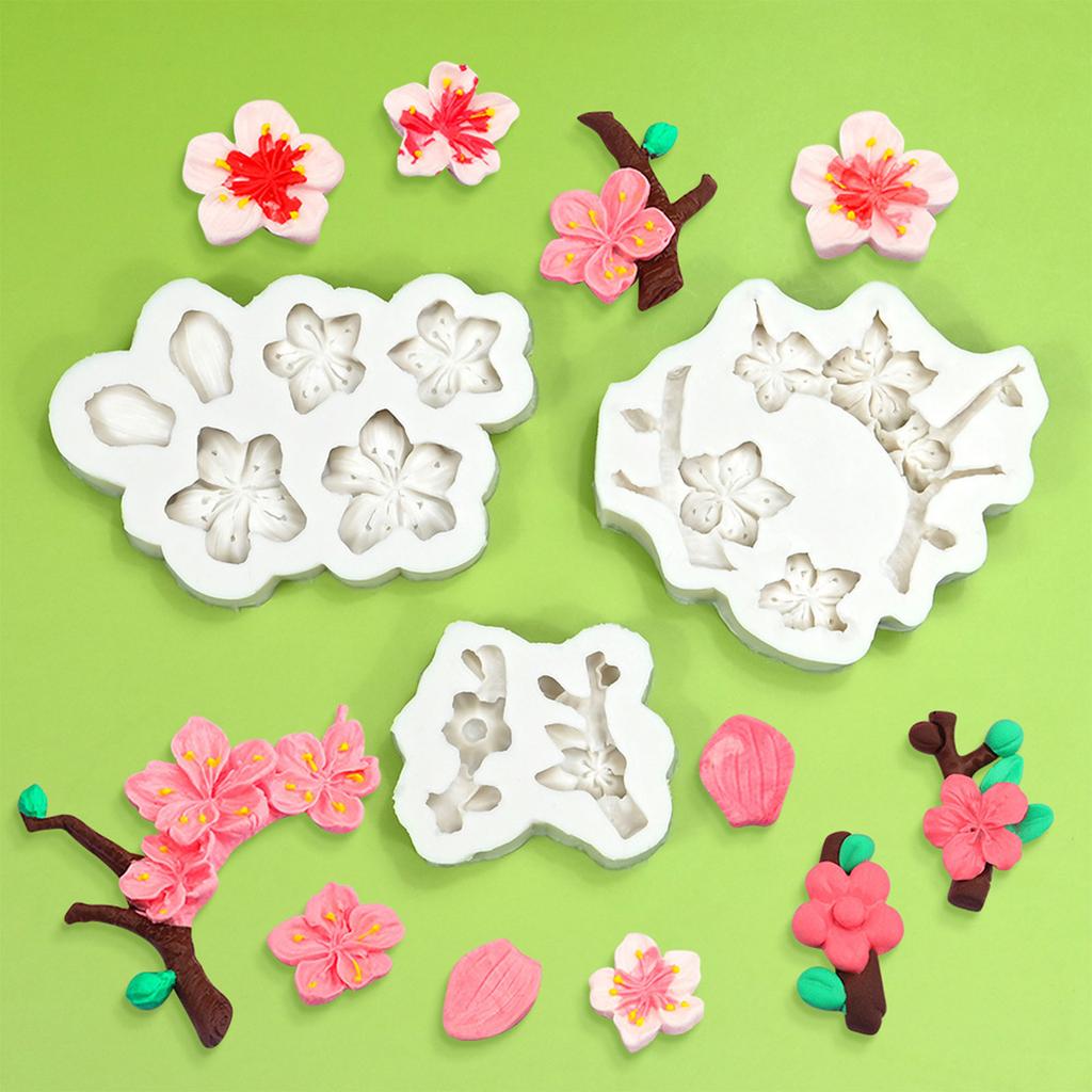 Cake Fondant Biscuit And Dessert Decoration Molds Plum Blossom Cake Decors Silicone Molds for Versatile Baking