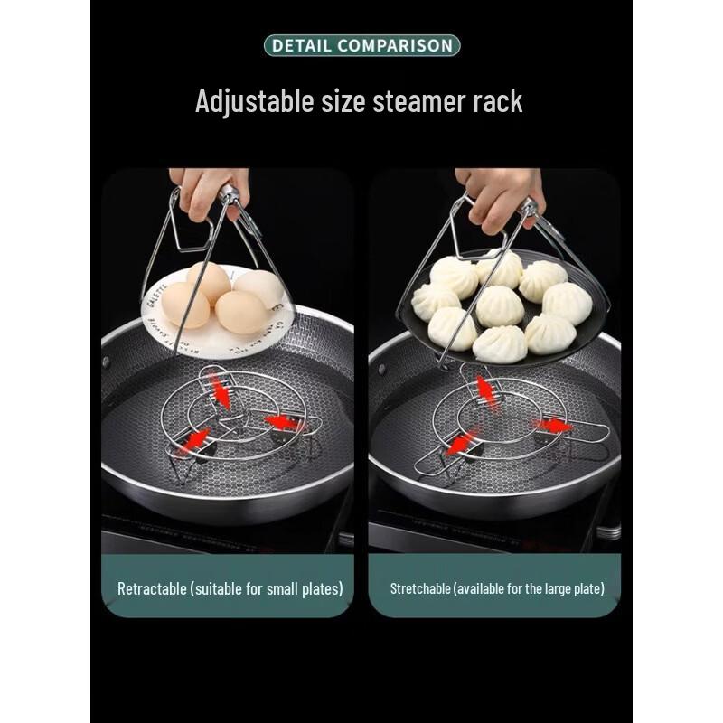 Multi-functional Foldable Steaming Rack