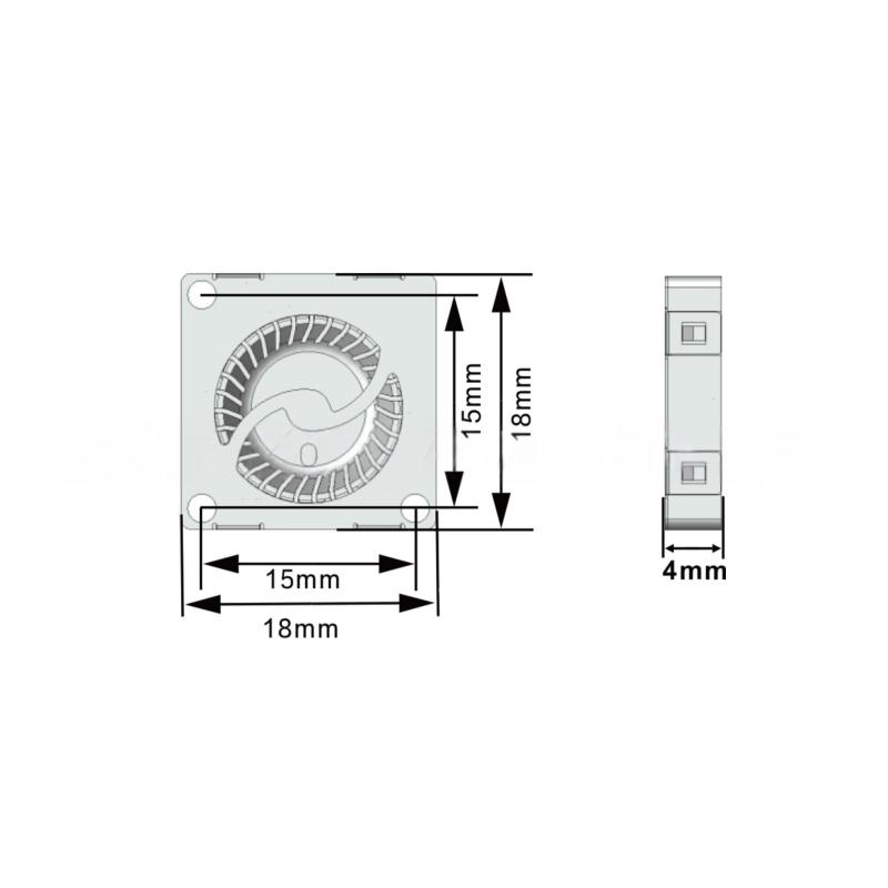 1Pcs 18X4Mm High-Efficiency Cooling Compact Ultra-Thin 5V Dc Mini Blower Fan For Precision Instruments Notebooks & Drones