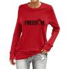 Women's Fashion Casual Long Sleeve Printed Neck Top
