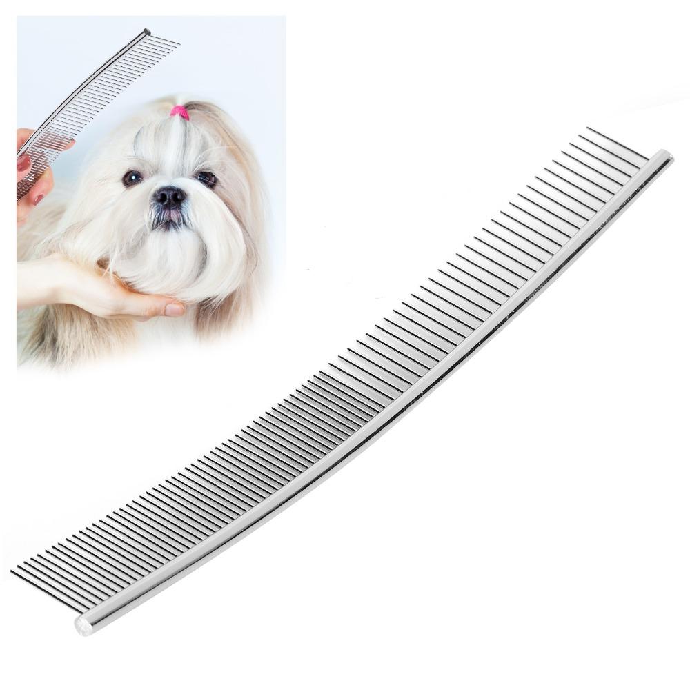 Two Tooth Spacing Double Sided Dog Detangler Comb  Coat Tangle Clearing
