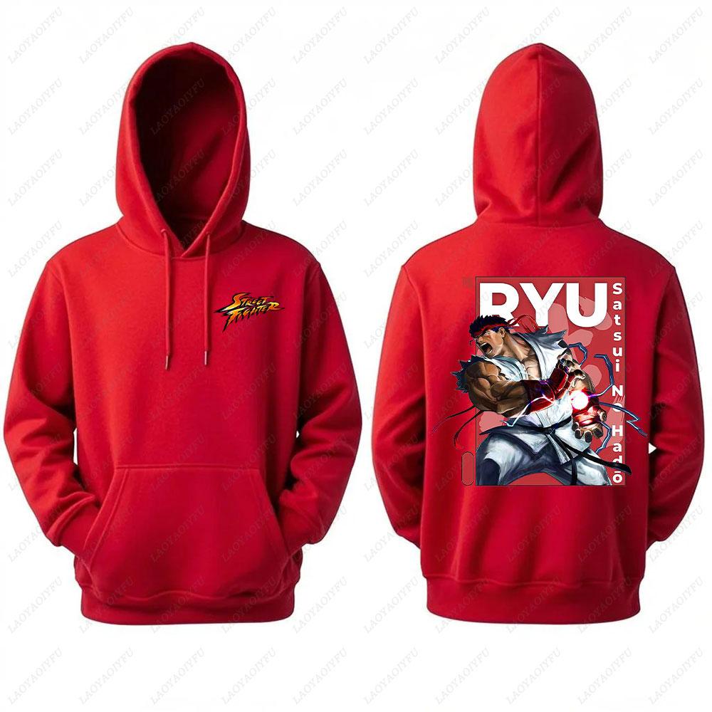 2025 Ryu Street Fighter Essential Hoodie Men's Sweatshirt Crazy Long Sleeve Autumn Loose Hipster Ropa Hombre Clothes Man Hoodie