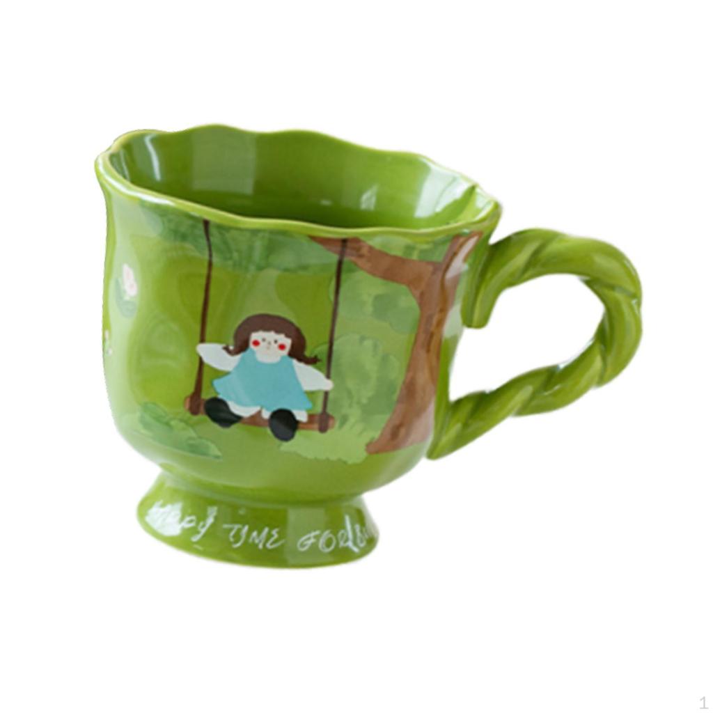 Ceramic Coffee Cup Milk Tea Water Lovely Hold or Cold Drinks Artistic Mug for