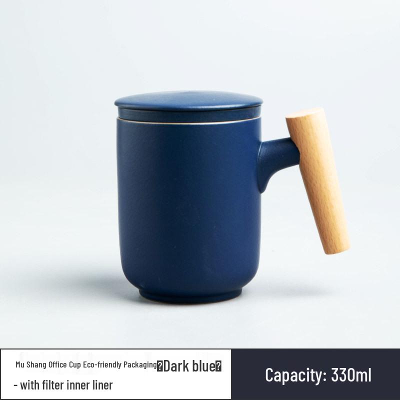 Men's Ceramic Tea Brewing Mug with Personal Filter