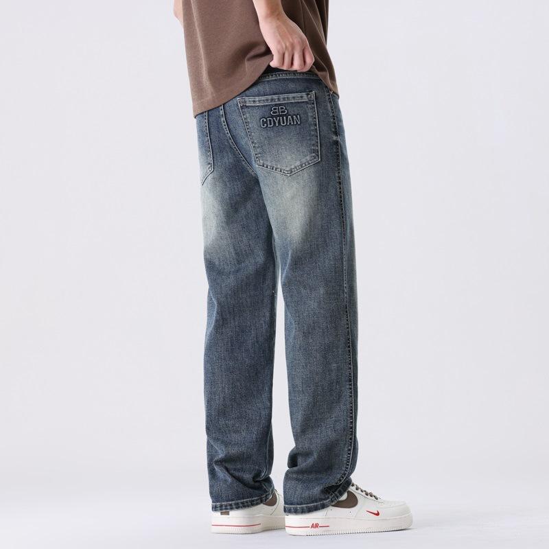 Spring Jeans Men's Loose Straight Pants American New Men's Wide-leg Pants
