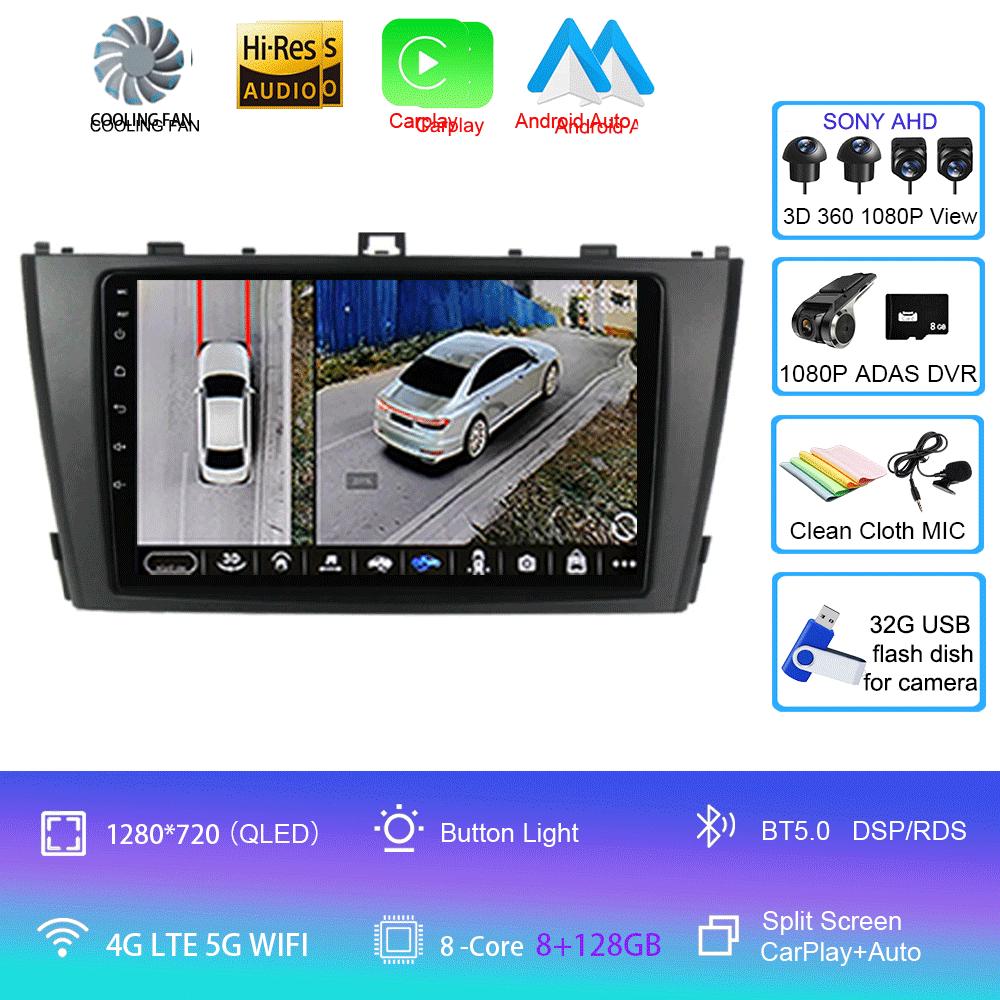 Android 14 Carplay Auto Radio Auto Pentru Toyota Avensis T27 2009 2010 2011 2012-2015 Navigație GPS Player Multimedia DSP Stereo 4G