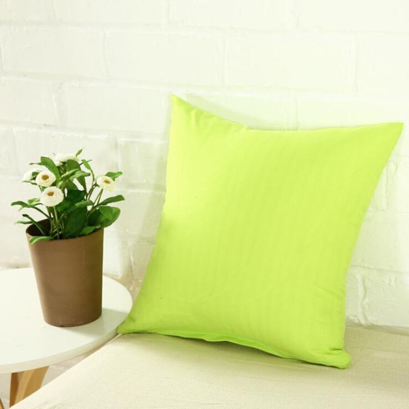 Candy Color Cushion Cover Solid Color Pillow Case Cover Decorative Pillowcase Seat Car Cushion Cover Pillow Case Home Supply