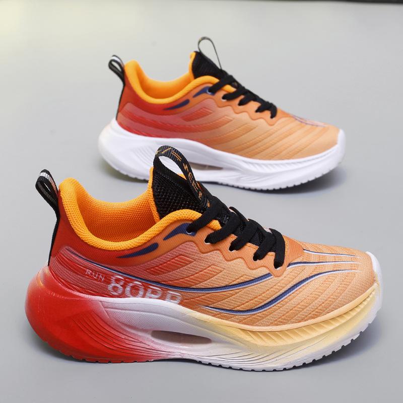 New dad running shoes men's four seasons children's students youth racing carbon board ultra-light shock absorption sports running shoes women