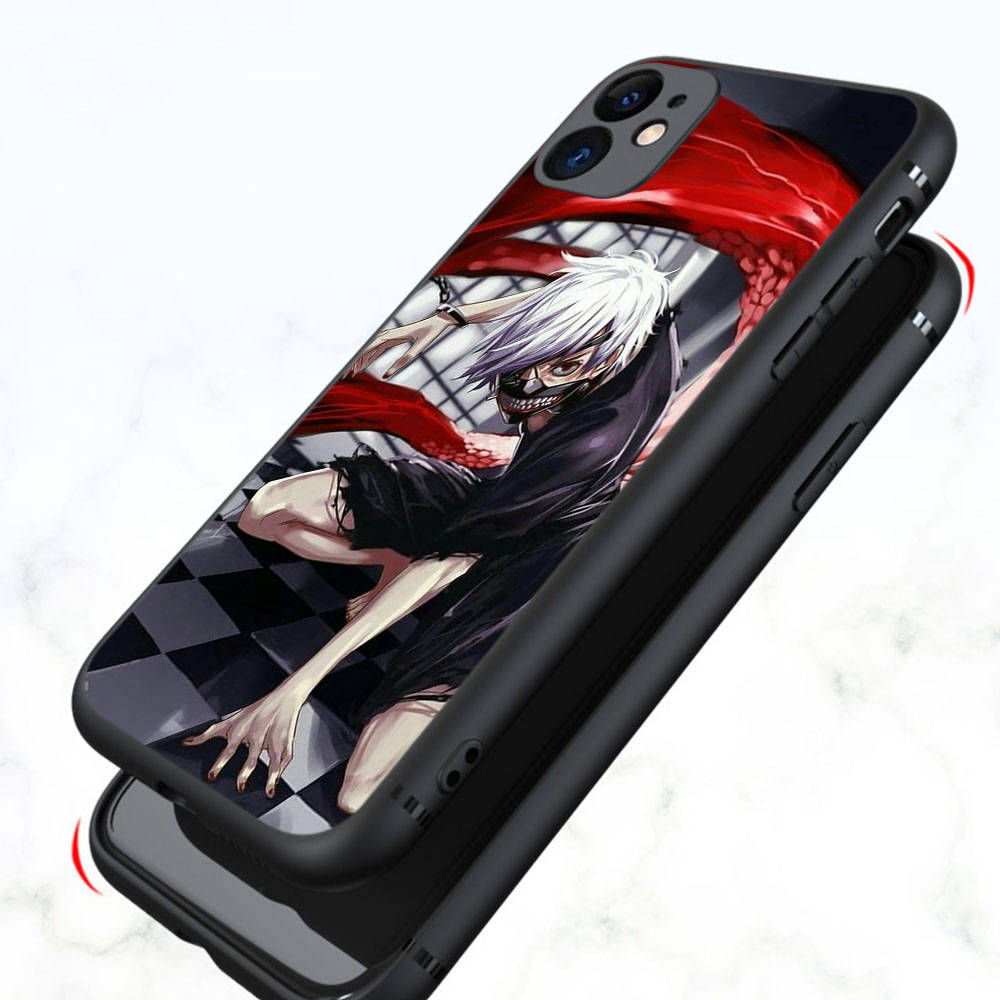 DT4 Tokyo Ghost Ken Pouzdro pro Xiaomi Poco X6 X4 M5 M6 F5 F6 C65 C55 C50 C51 C40 Redmi Note 7 8 14C A3X 13C 12C 11 10A 9C Pro Černý Měkký Kryt