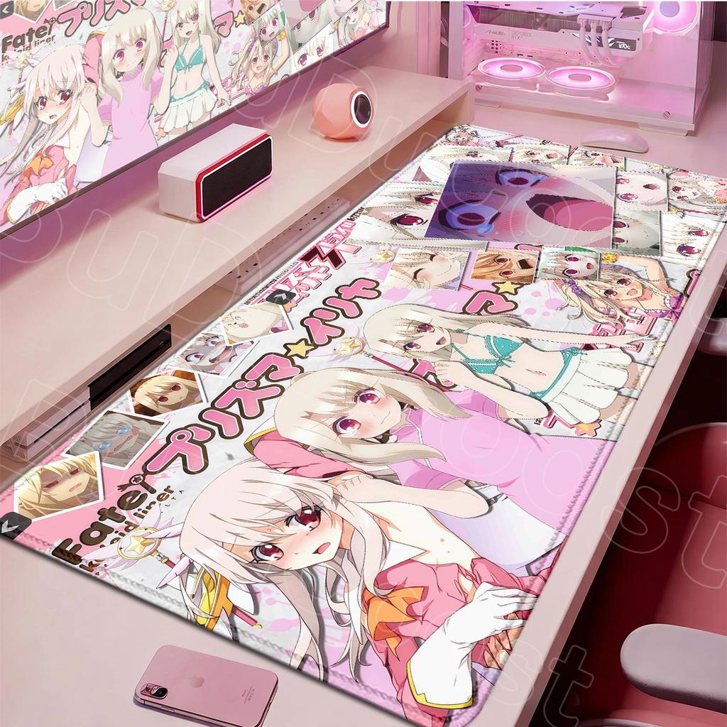 Non-slip Rubber Base Anime Mousepad Large Office Cabinet Keyboard Mat XXL Fate Kaleid Liner Prisma Illya Mousepad PC Accessories