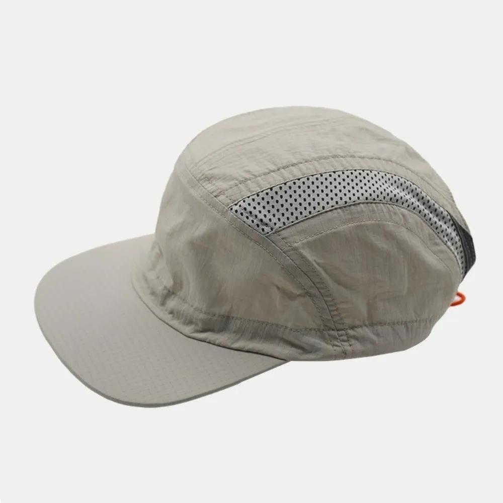 Retro Japanischer Stil Hip-Hop Hüte 5 Panel Dünne Flache Kappe Atmungsaktiv Schnelltrocknend Sonnenschutzhut Unisex