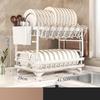 Hongfu Double-Layer Carbon Steel Countertop Dish Drying Rack