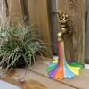 Rainbow Faucet Garden Statue Flowing Rainbow Frog Resin Figurine Outdoor Rainbow Flow from Tap Ornament for Yard Pool Decoration