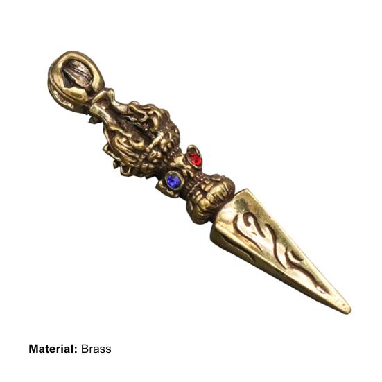 Handcraft Pendant Vintage Rust Resistant Brass Solid Religious Pestle Prayer Pendants for Home