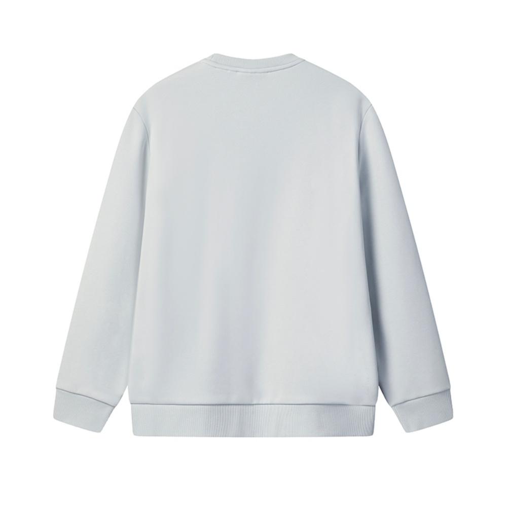 Fila White Fashion Simple Classic Texture Casual Versatile Fleece Warm Pullover Round Neck Sweatshirt Men sweatshirt Gray F11M543212FGY