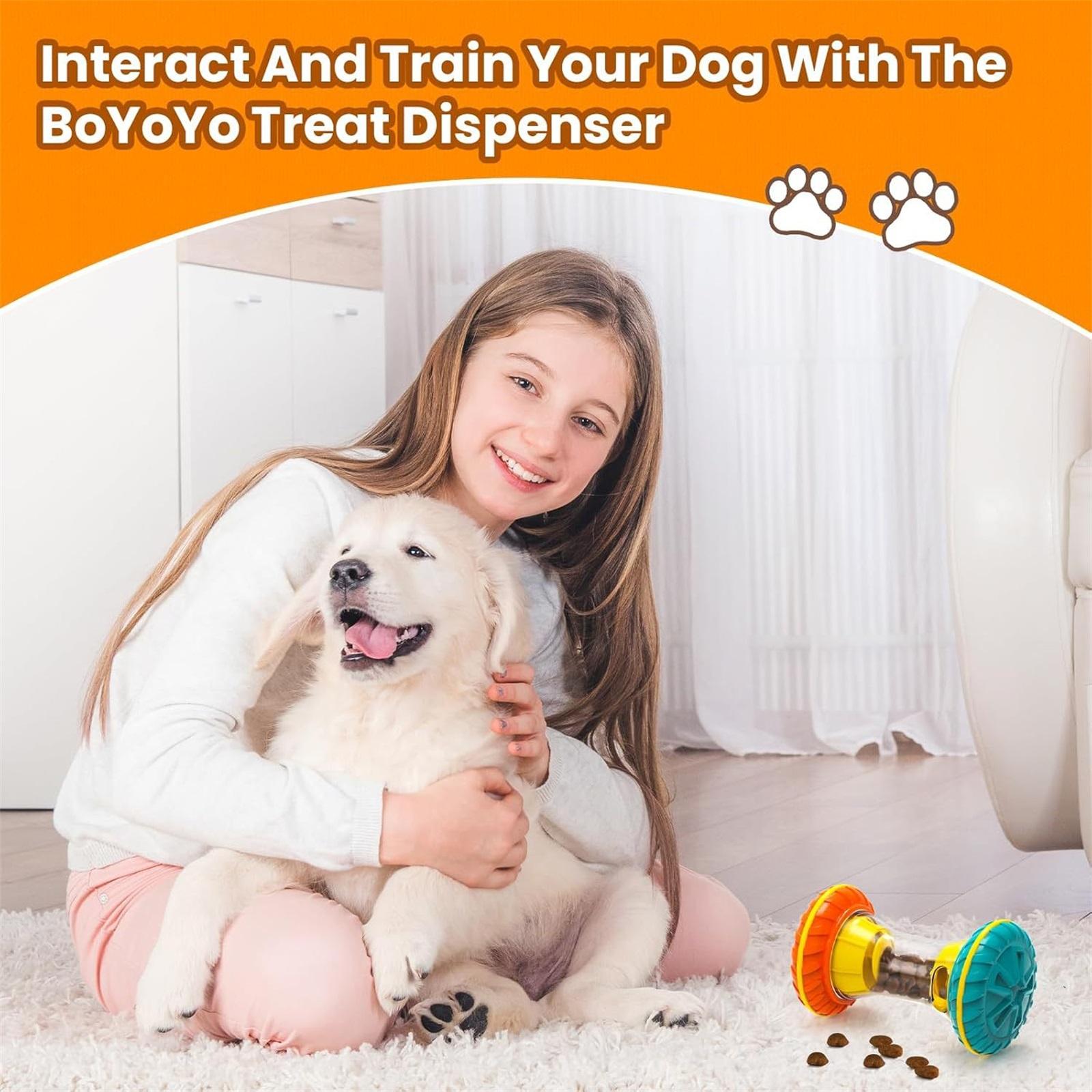 Interactive Dog Dispenser Toy – Puzzle Feeder For Mental Stimulation & Slow Feeding One Size