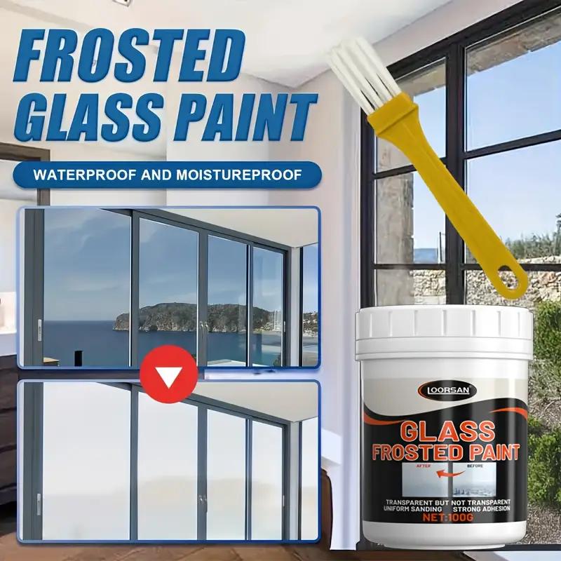 100g Frosted Glass Window Film - Privacy Window Decor, Non-Adhesive Surface, Easy Brush Application, Semi-Transparent Effect