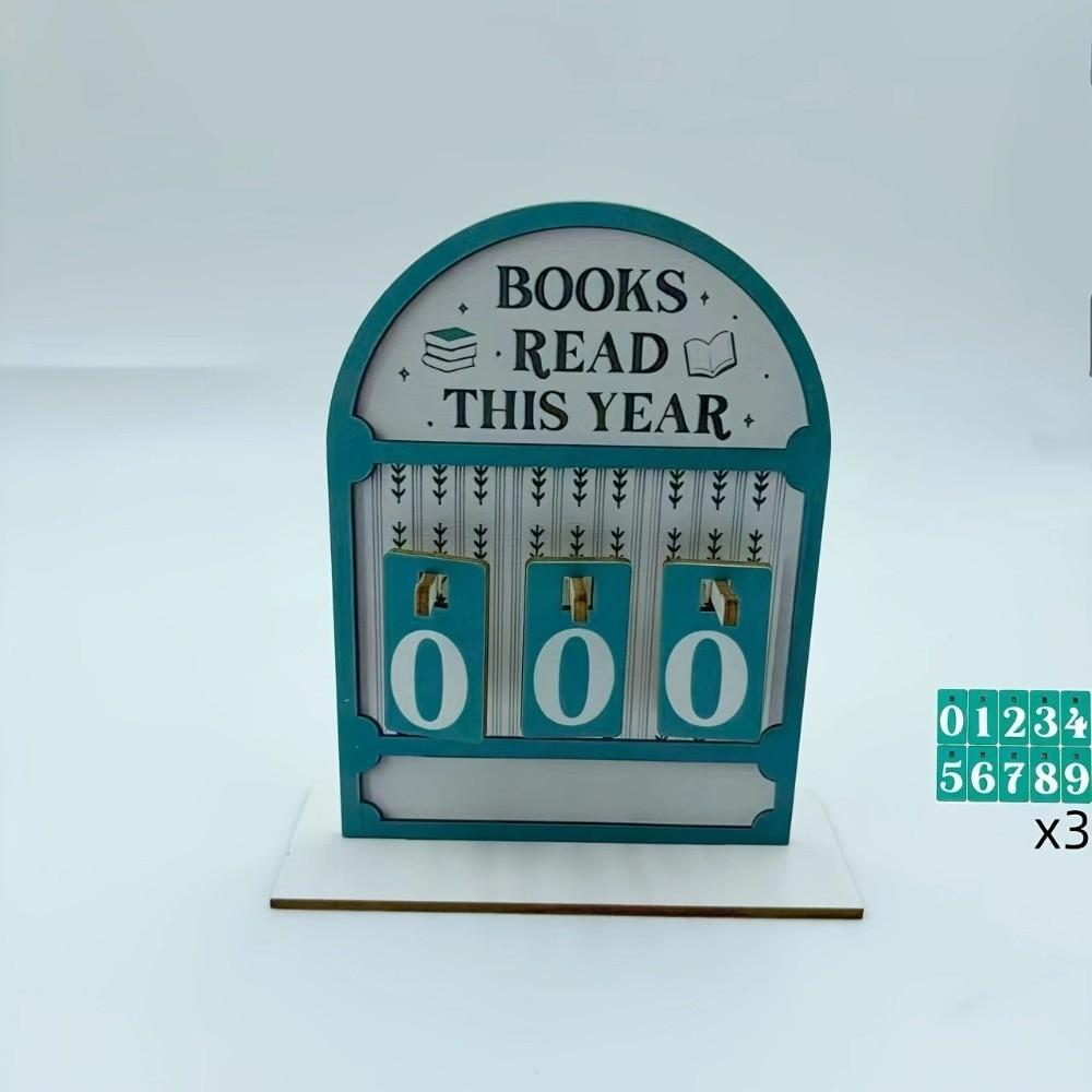 Cat Books Read Tracker Books Read This Year This Year Counter Reading Tracker Signage Book Lovers Design Wooden Material