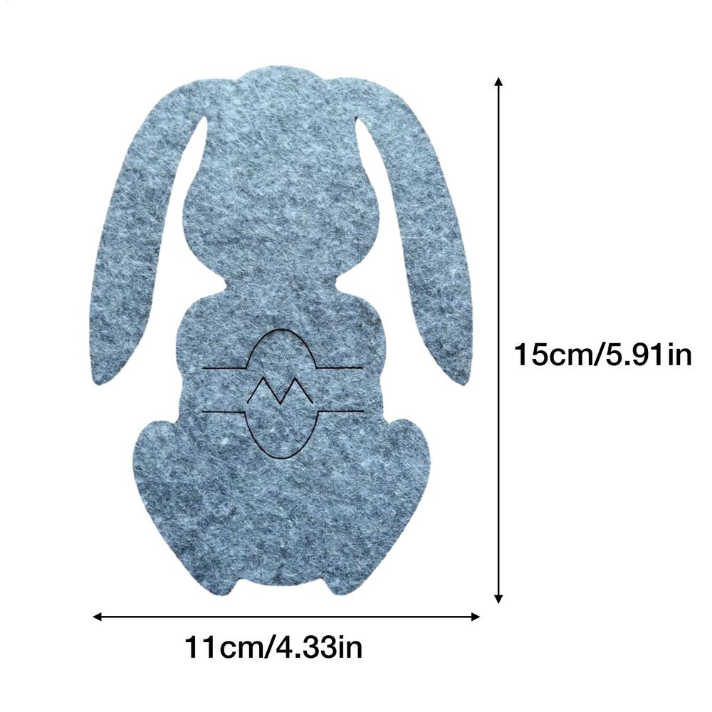 4pcs Easter Bunny Tableware Holders Reusable Rabbit Pattern Knife Fork Bag Creative Easter Party Cutlery Kitchen Accessories