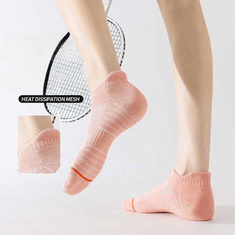 Professional Sports Socks, Women's, Short Socks, Mesh Breathable, Specialized Marathon Running Socks, Thickened, Towel Bottom, Badminton Socks