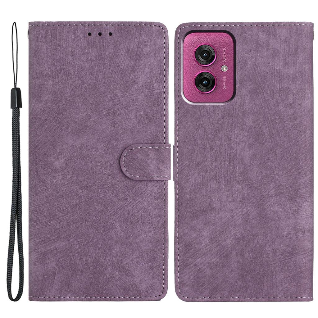For Motorola Moto G55 5G Case with Card Clots Skin-Touch PU Leather Phone Cover Stand