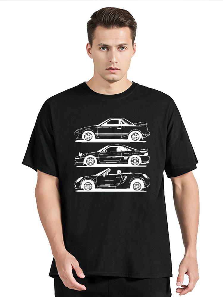 Race Car Print Fashion Casual Oversized T-shirt Unisex Tops Cotton Tees Streetwear Graphic Fitness T Shirt Men's Clothing