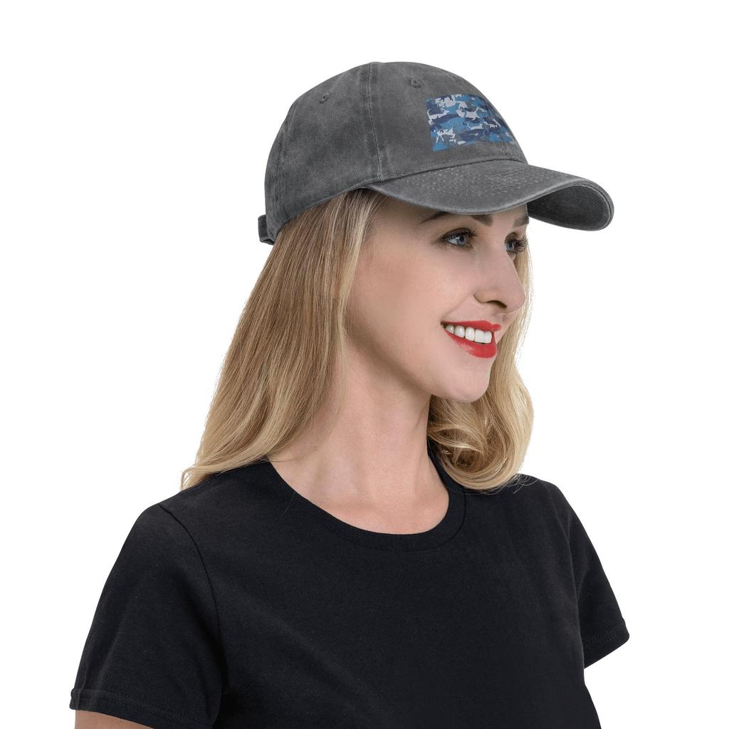 Cats Army Camouflage Denim Cap Casual Baseball Caps Adjustable Hat Summer Unisex Baseball Hats