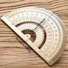 Vintage Brass Protractor and Triangle Ruler Durable Metal Measuring Tools with Clear Etched Markings, Ideal for Students School Supplies