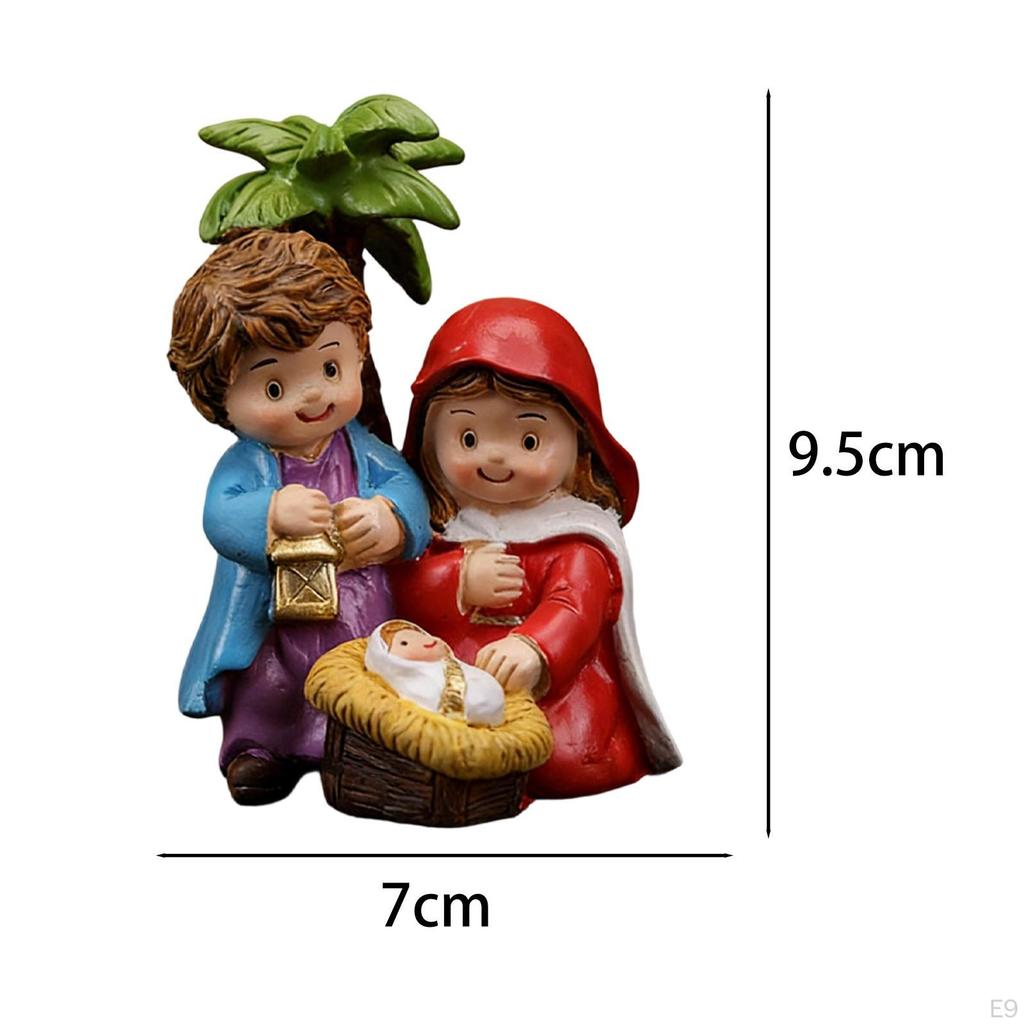 Christmas Nativity Scene Statue Holy Family Collection Gift Craft, Tabletop Ornament, Jesus