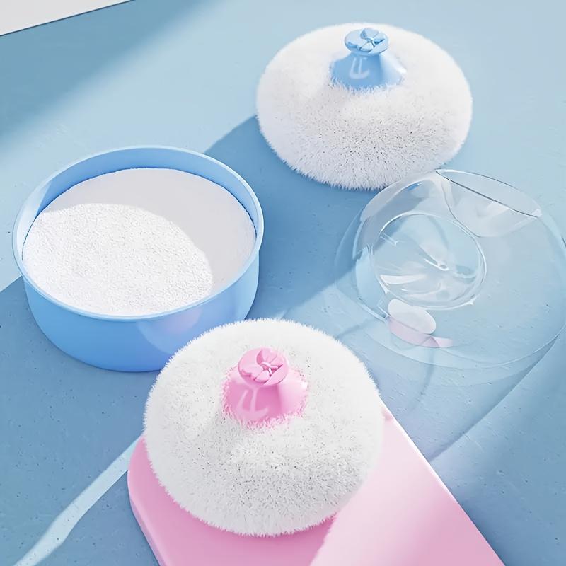 1pc Portable Refillable AfterBath Loose Powder Case Soft Sponge Puff Cosmetic Jar for Face Body Talcum Makeup Storage Holder