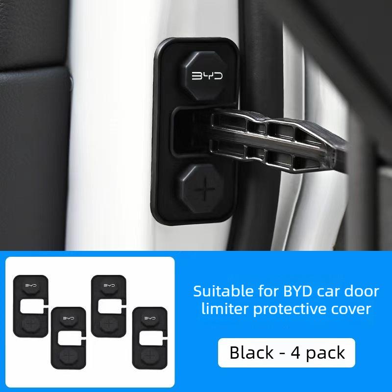 4Pcs of Car accessories silicone door limiter cover protective cover Suitable for BYD Tang Han Song L Yuan PLUS Seal 06/07