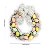 Easter Wreath with Bunny Theme, Plastic Egg Wall Hanging Decor for Front Door, No Electricity Needed, Featherless Suitable
