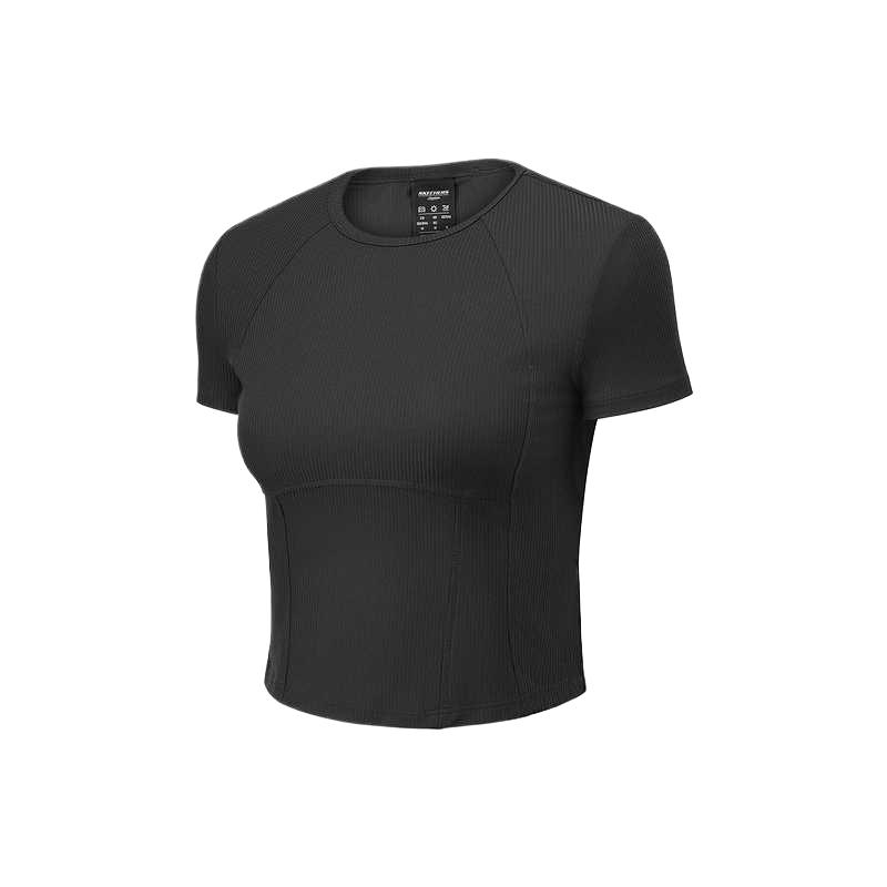 Skechers Freedom Series Fashionable Versatile Trendy Short Sleeve Regular T-Shirt Women tops Deep-Night-Black P225W050-03B6 M