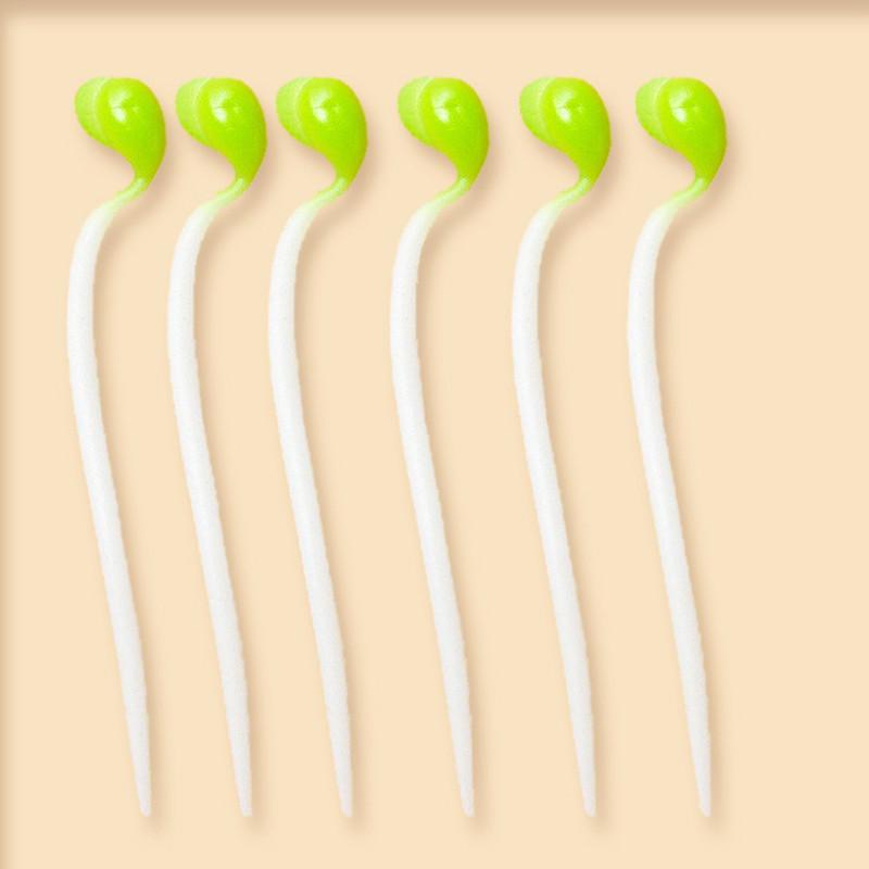 20pcs Elastic Stress Relief Toy Interest Bean Sprouts Stretch Simulation Yellow Bean Sprouts Decompression Props Kitchen Decor