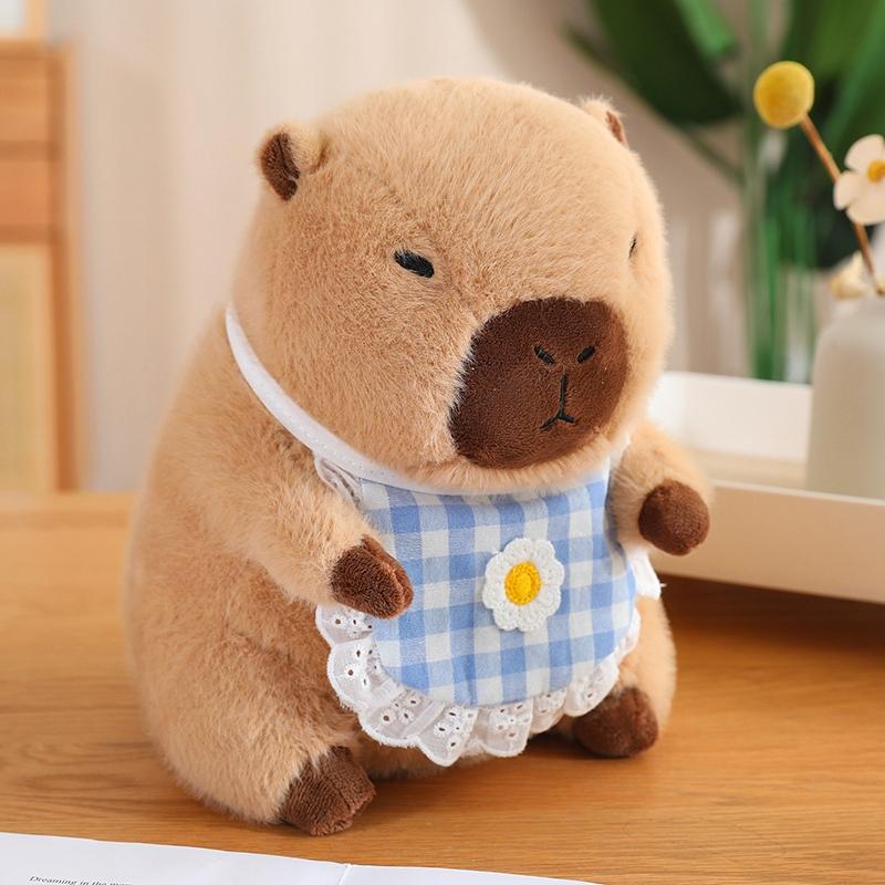 Cosplay Bee Capybara Hamburger Cloth Capibara PLushie Stuffed Vegetable Pumpkin Carrot Peppers Eggplant Hoodie Hat Toys for Kid